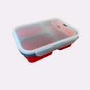 3 Compartment Silicone Bento Lunch Box Easy Storing