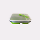 3 Compartment Silicone Bento Lunch Box Easy Storing