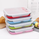 3 Compartment Silicone Bento Lunch Box Easy Storing