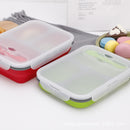 3 Compartment Silicone Bento Lunch Box Easy Storing